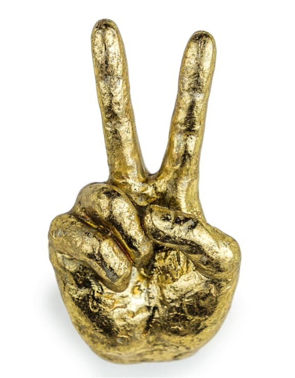 Gold Set of 4 Peace Wall Hands