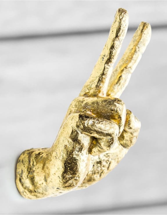 Gold Set of 4 Peace Wall Hands