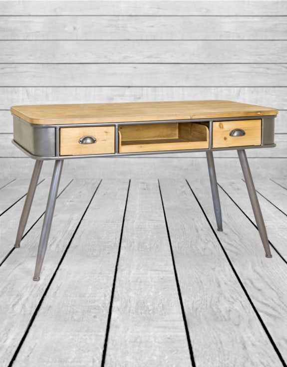 Shoreditch Metal and Wood Desk/Console Table