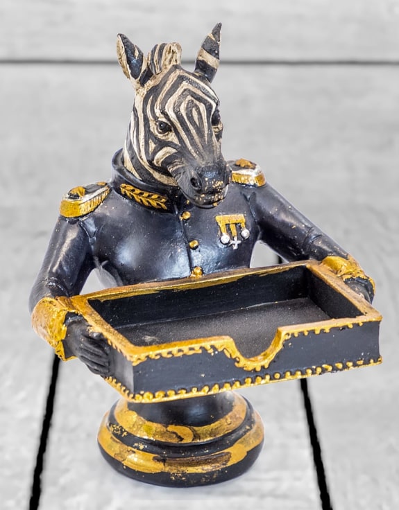 Gentry Zebra Card Holder/Sweet Tray