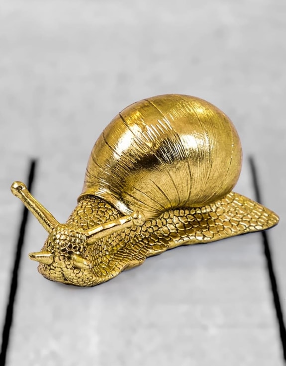 Gold Snail Figure