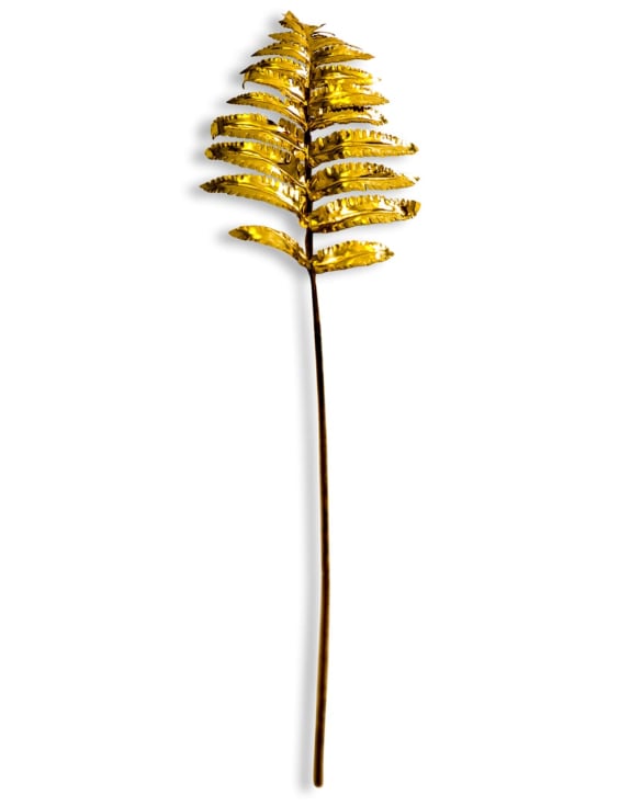 Metallic Gold Large Single Fern Leaf (to be bought in qtys of 12)