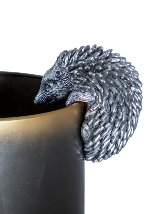 Antique Silver Hanging Hedgehog Pot Decor (to be bought in qtys of 4)