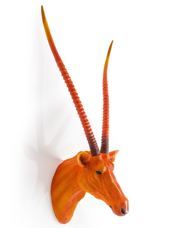 Atomic Orange Antelope Wall Head