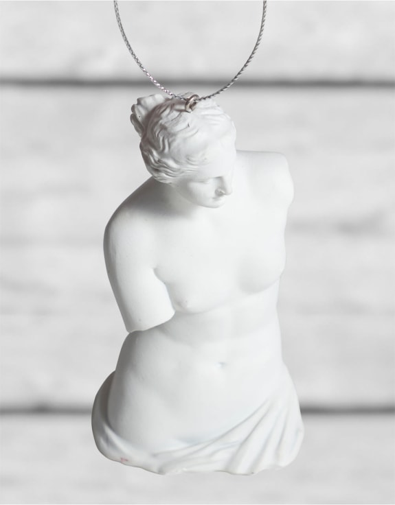 White Venus De Milo Hanging Decoration (to be bought in qtys of 8)