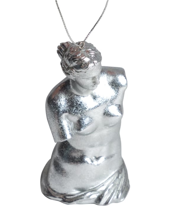 Silver Leaf Venus De Milo Hanging Decoration (to be bought in qtys of 8)