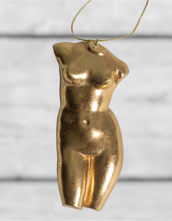 Gold Leaf Female Torso Hanging Decoration (PROMO)