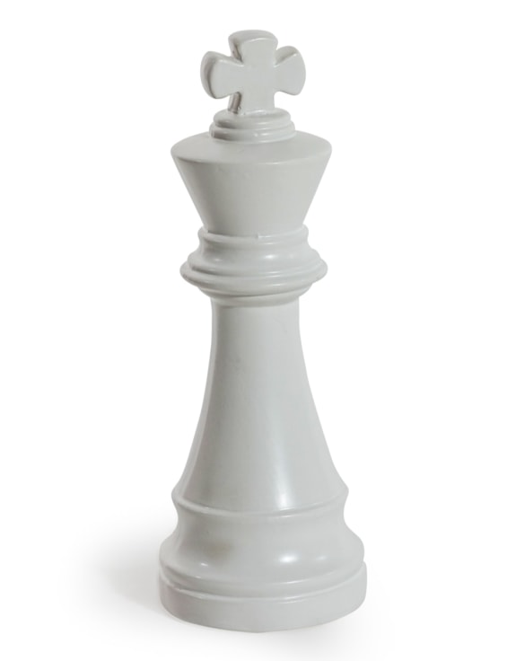 Matt White Large Ceramic King Chess Piece Ornament (to be bought in qtys of 2)