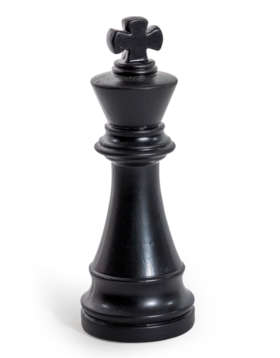 Matt Black Large Ceramic King Chess Piece Ornament (to be bought in qtys of 2)