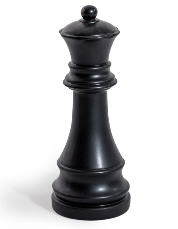 Matt Black Large Ceramic Queen Chess Piece Ornament (to be bought in qtys of 2)