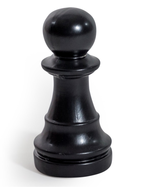 Matt Black Large Ceramic Pawn Chess Piece Ornament (to be bought in qtys of 4)