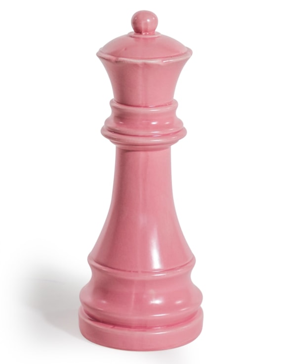 Matt Pink Large Ceramic Queen Chess Piece Ornament (to be bought in qtys of 2)