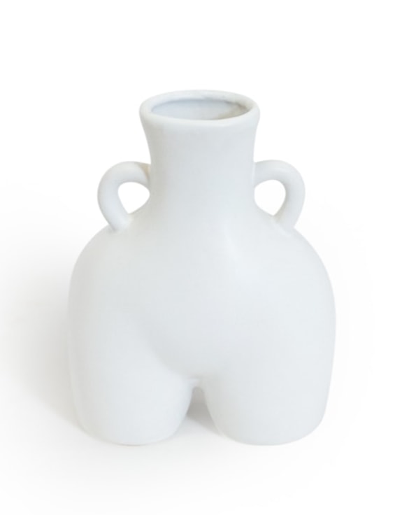 Matt White Small "Love Handles" Booty Vase (to be bought in qtys of 2)