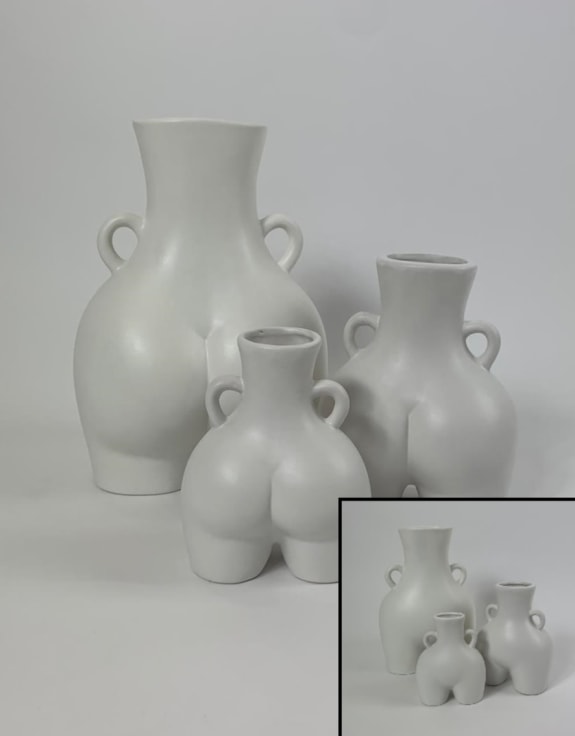 Matt White Large "Love Handles" Booty Vase