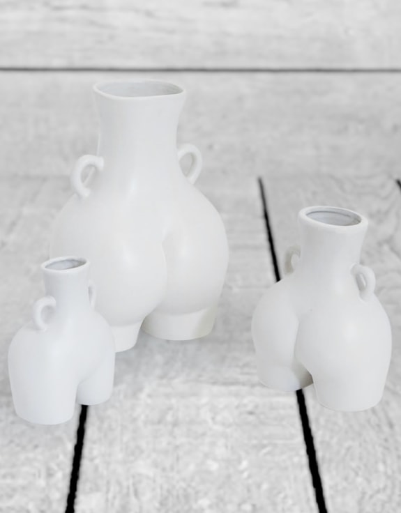 Matt White Large "Love Handles" Booty Vase