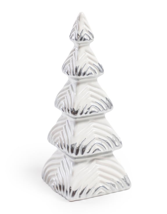 White & Silver Ceramic Christmas Tree (PROMO)