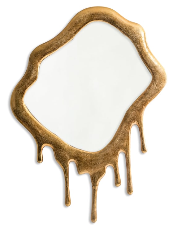 Extra Large Gold "Dali" Drip Aluminium Wall Mirror