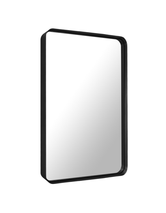 Extra Large Rectangular Matt Black Steel Framed Mirror