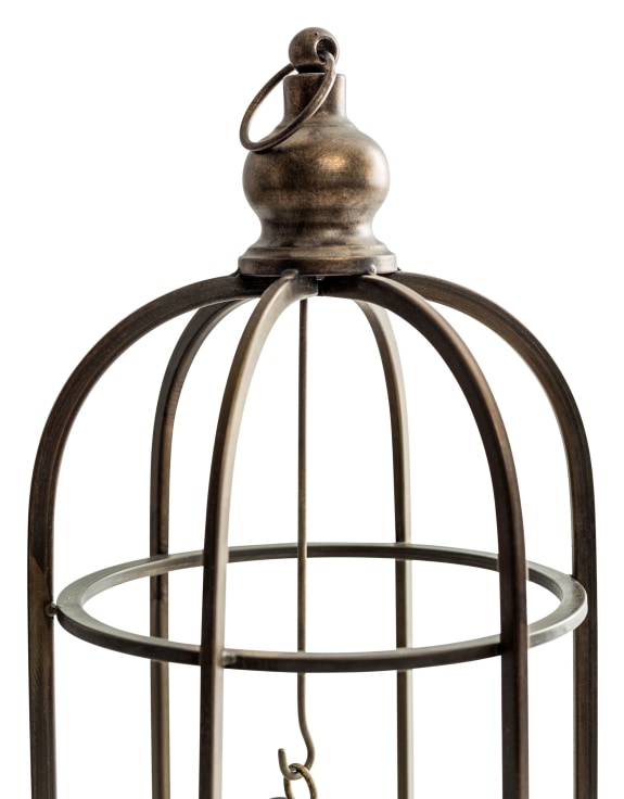 Industrial Metal Large Bird Cage Lantern / Candle Holder