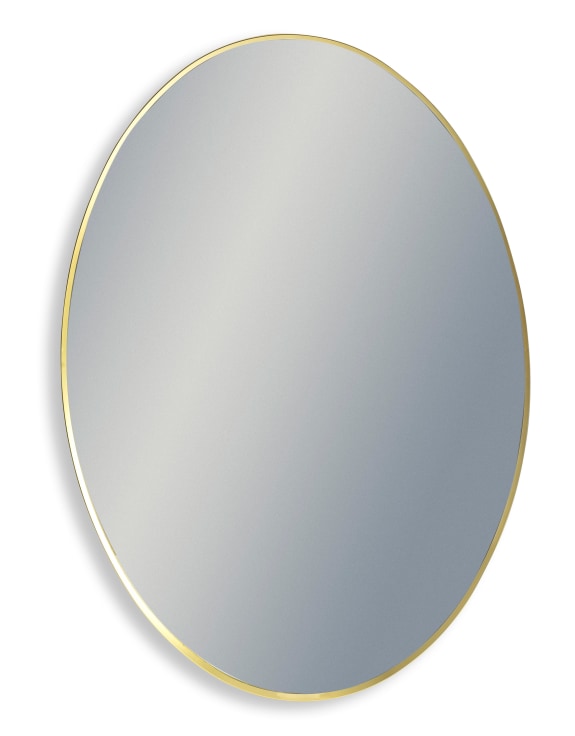 Extra Large Oval Gold Metal Flare-Framed Broadway Wall Mirror