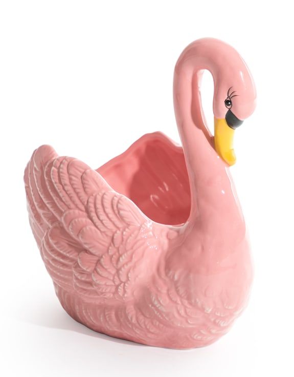 Pink Swan Ceramic Planter / Storage Bowl (to be bought in qtys of 4)