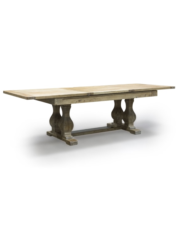 Reclaimed Dark Elm Extending Dining Table