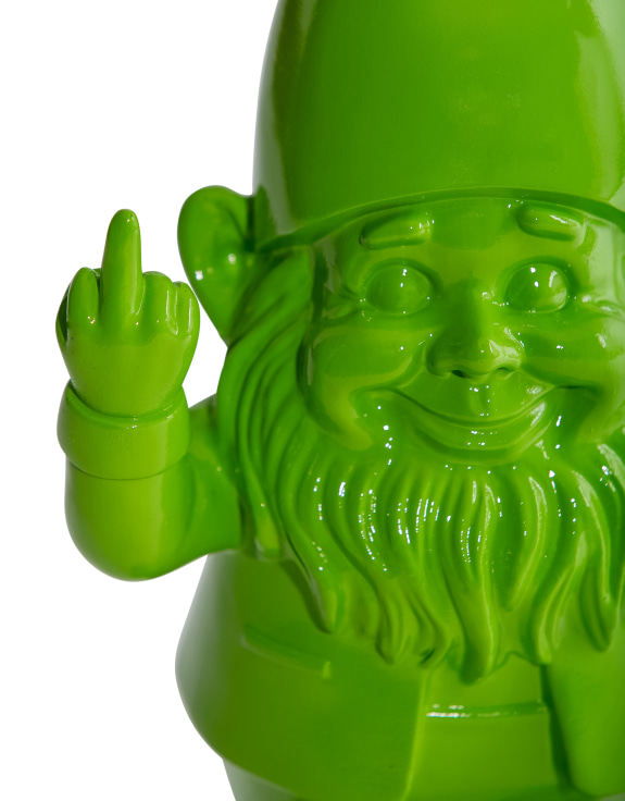 Medium Bright Green "Naughty Gnome" Figure