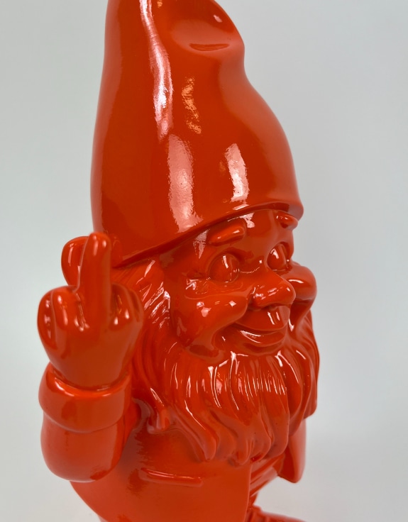 Medium Bright Orange "Naughty Gnome" Figure