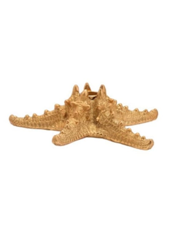 Antique Gold Starfish Candle Holder