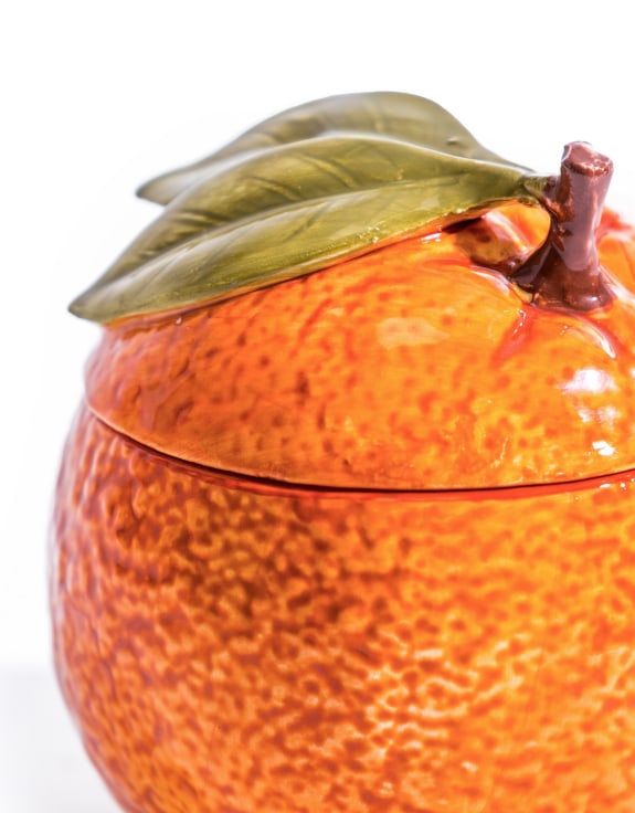 Ceramic Orange Storage Jar (to be bought in qtys of 2)