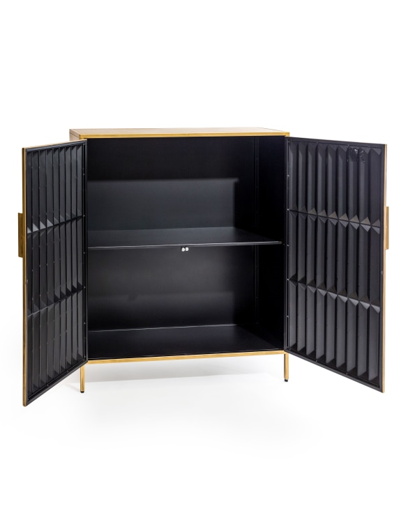 Industrial Gold "Fitzgerald" 2 Door Metal Side Cabinet