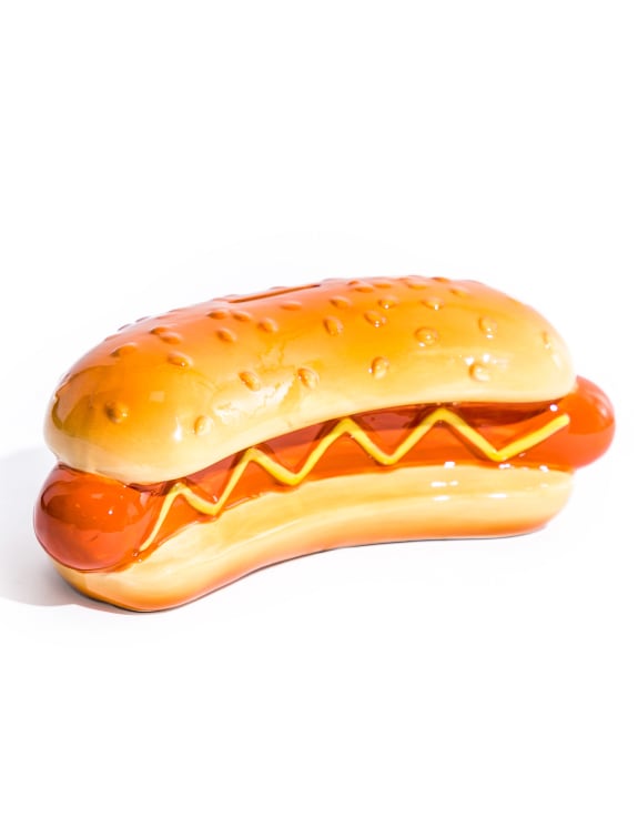 Ceramic Hotdog Money Bank