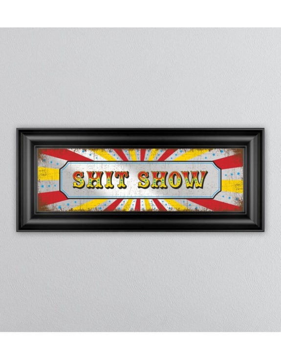 Large Mirrored "Shit Show" Wall Sign