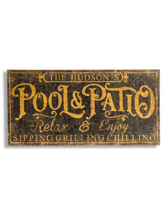 Extra Large Antiqued Wall Sign