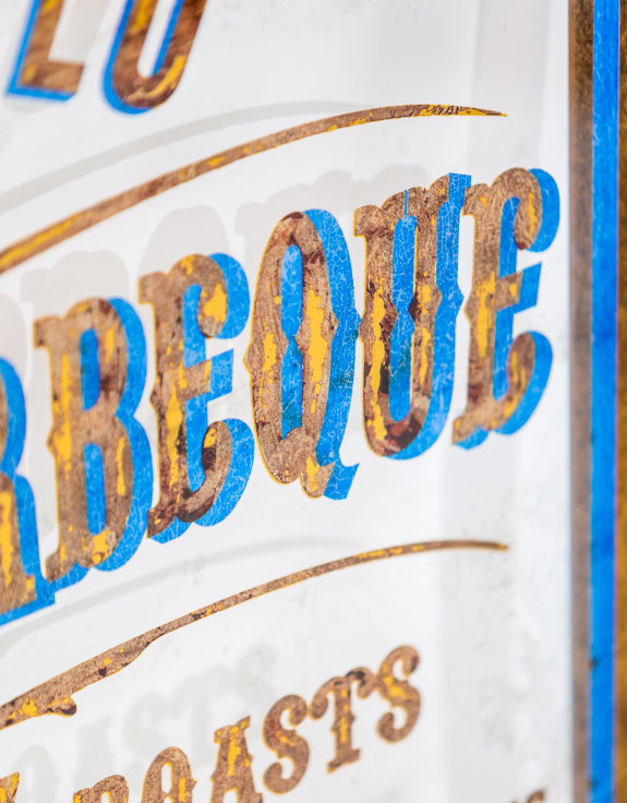 Large Gold Framed "Portobello Gourmet" Wall Sign