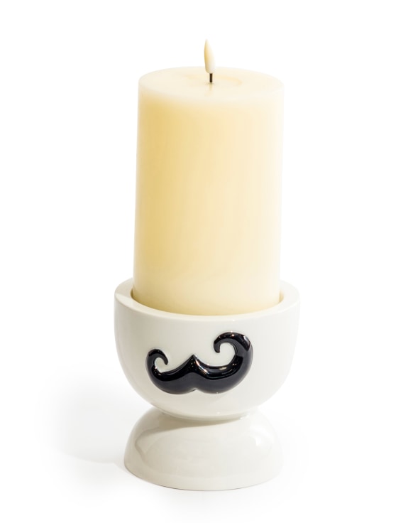 Ceramic Moustache Candle Holder (to be bought in qtys of 4)