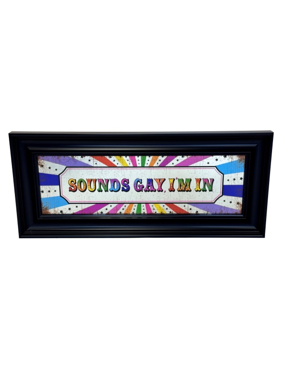 Large Mirrored "Sounds Gay I'm In" Wall Sign