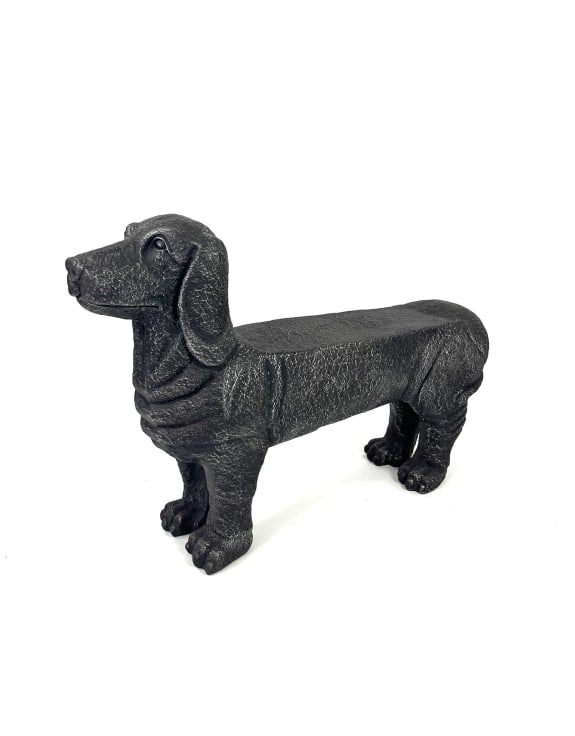 Medium Black Dog Bench