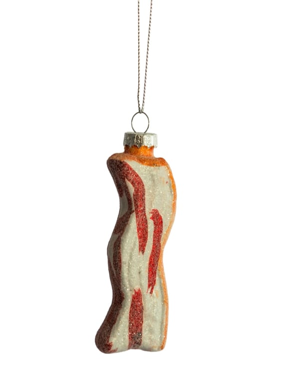 Bacon Rasher Decorative Glass Hanging Ornament (to be bought in qtys of 12)