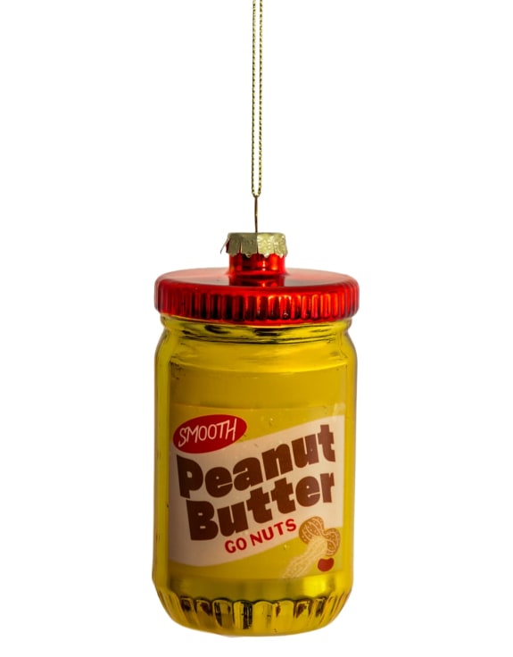 Peanut Butter Decorative Glass Hanging Ornament (to be bought in qtys of 12)