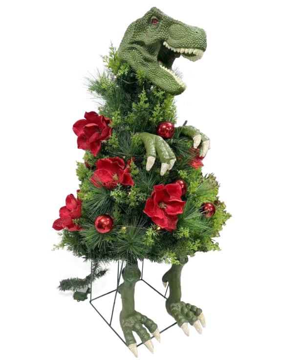 Decorated Dinosaur Christmas Tree