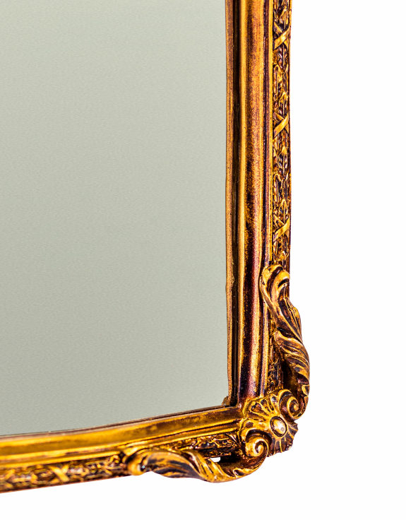 Antique Gold Ornate Arch Wall Mirror