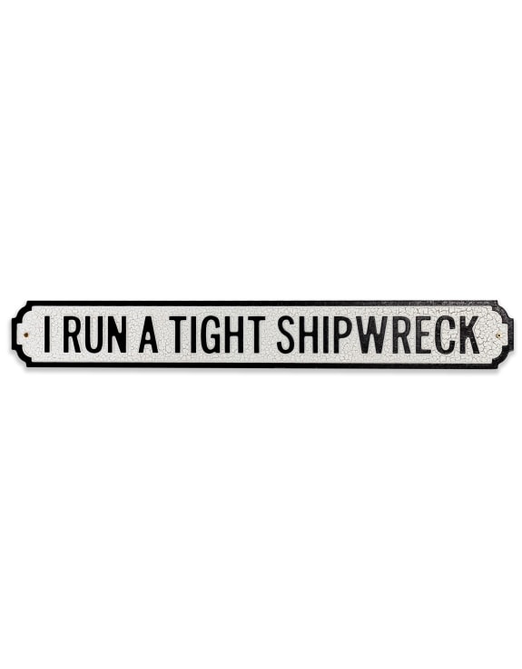 Antiqued Wooden "Shipwreck" Sign