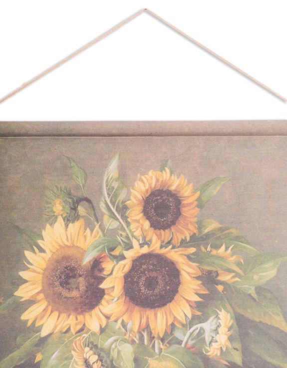 Sunflower Fruit Boho Wall Hanging Canvas Print