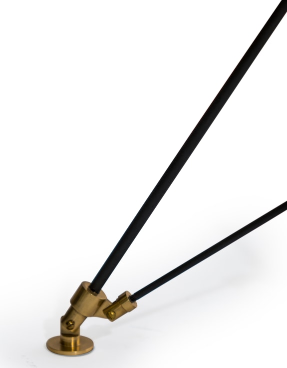 Black and Brass Large Tripod Table Lamp