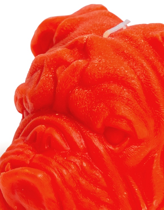 Atomic Orange Large Bulldog Candle