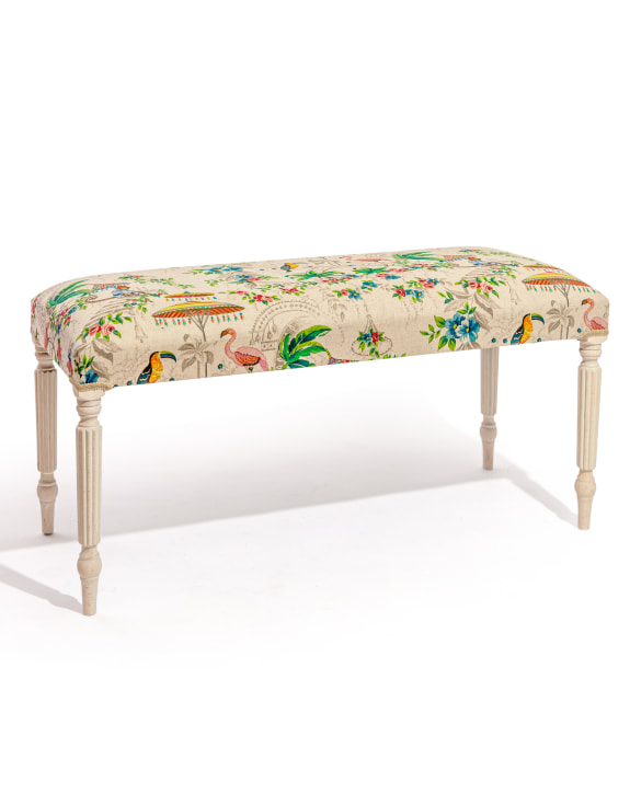 Chinoserie Tropical Bench - Hand Made in the UK