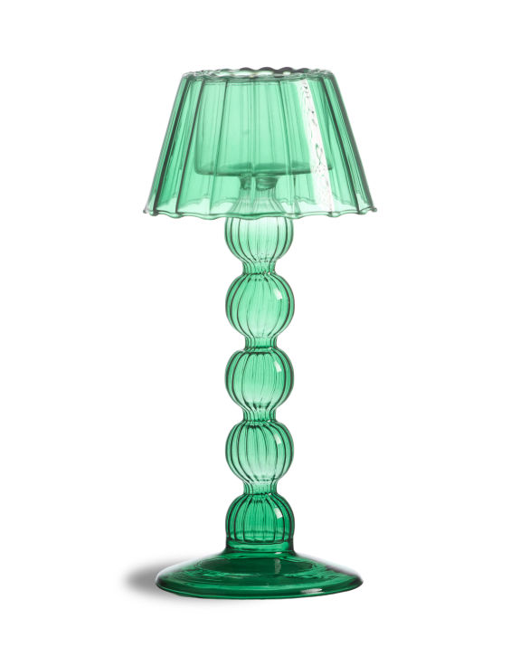 Dark Green Multi Ball Lamp-Style Glass Tealight Holder