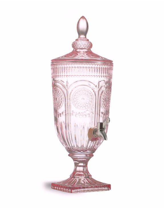 Pink Patterned 3-Litre Glass Drinks Server