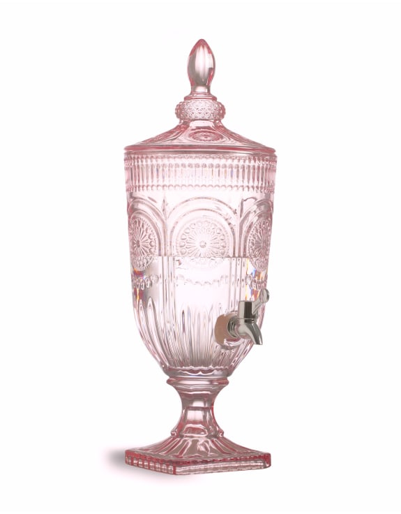 Pink Patterned 3-Litre Glass Drinks Server
